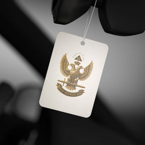 33rd Degree Scottish Rite Car Air Freshener - Double Headed Eagle & Crown Design - Bricks Masons