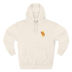 Red Branch of Eri Hoodie - Embroidered Chest Design - Bricks Masons