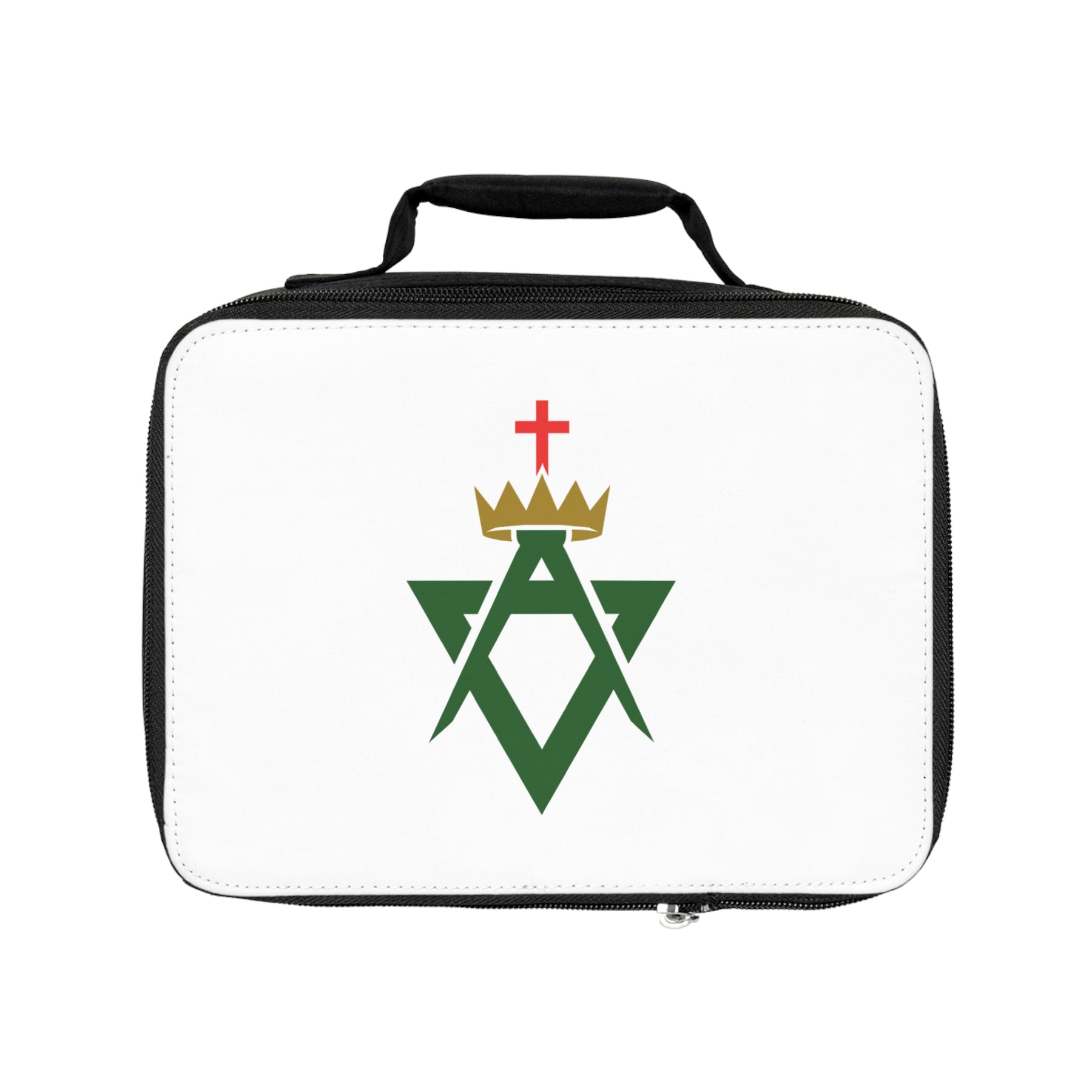 Allied Masonic Degrees Lunch Bag - White & Green Fully Insulated - Bricks Masons