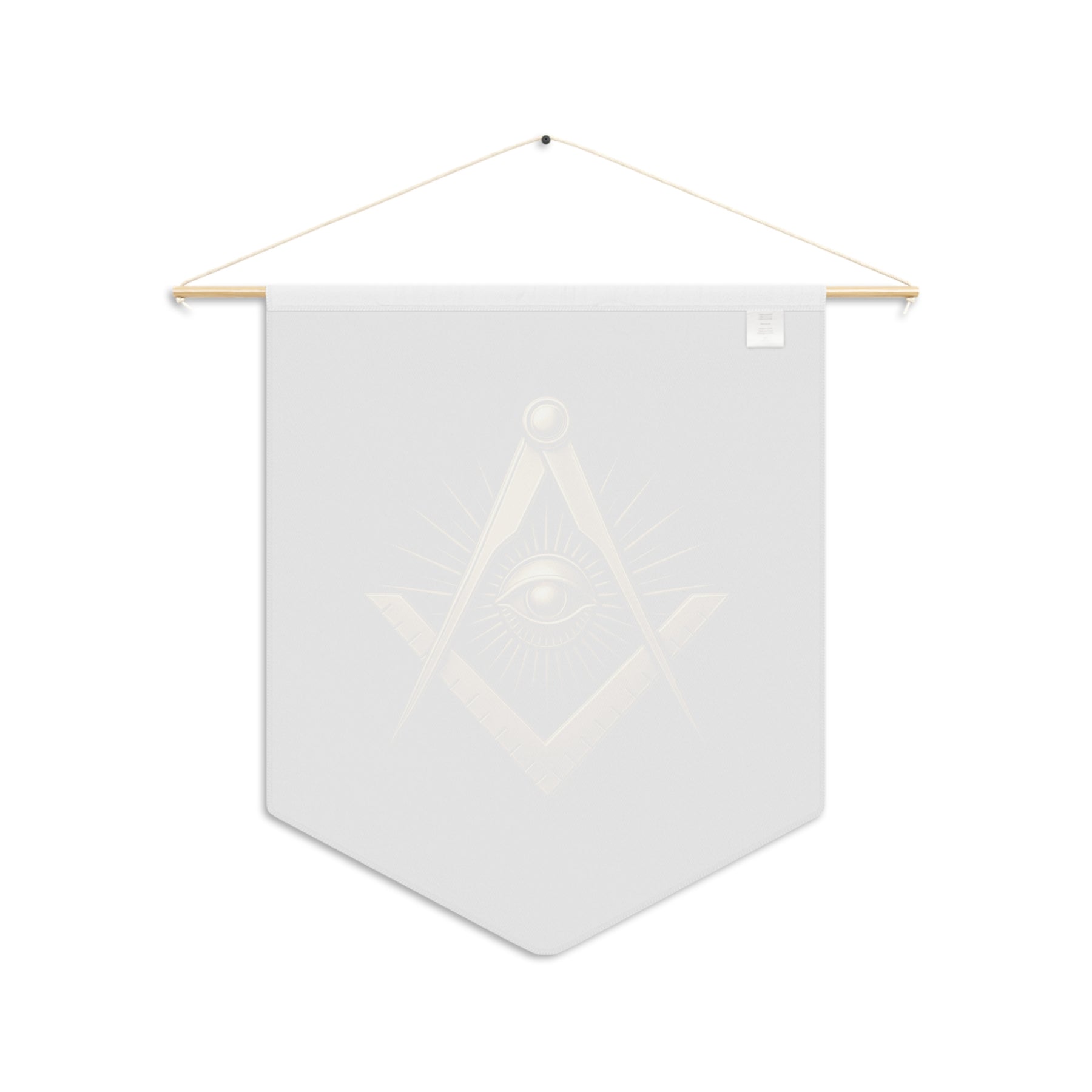 Master Mason Blue Lodge Pennant - Square & Compass with All Seeing Eye Symbol - Bricks Masons