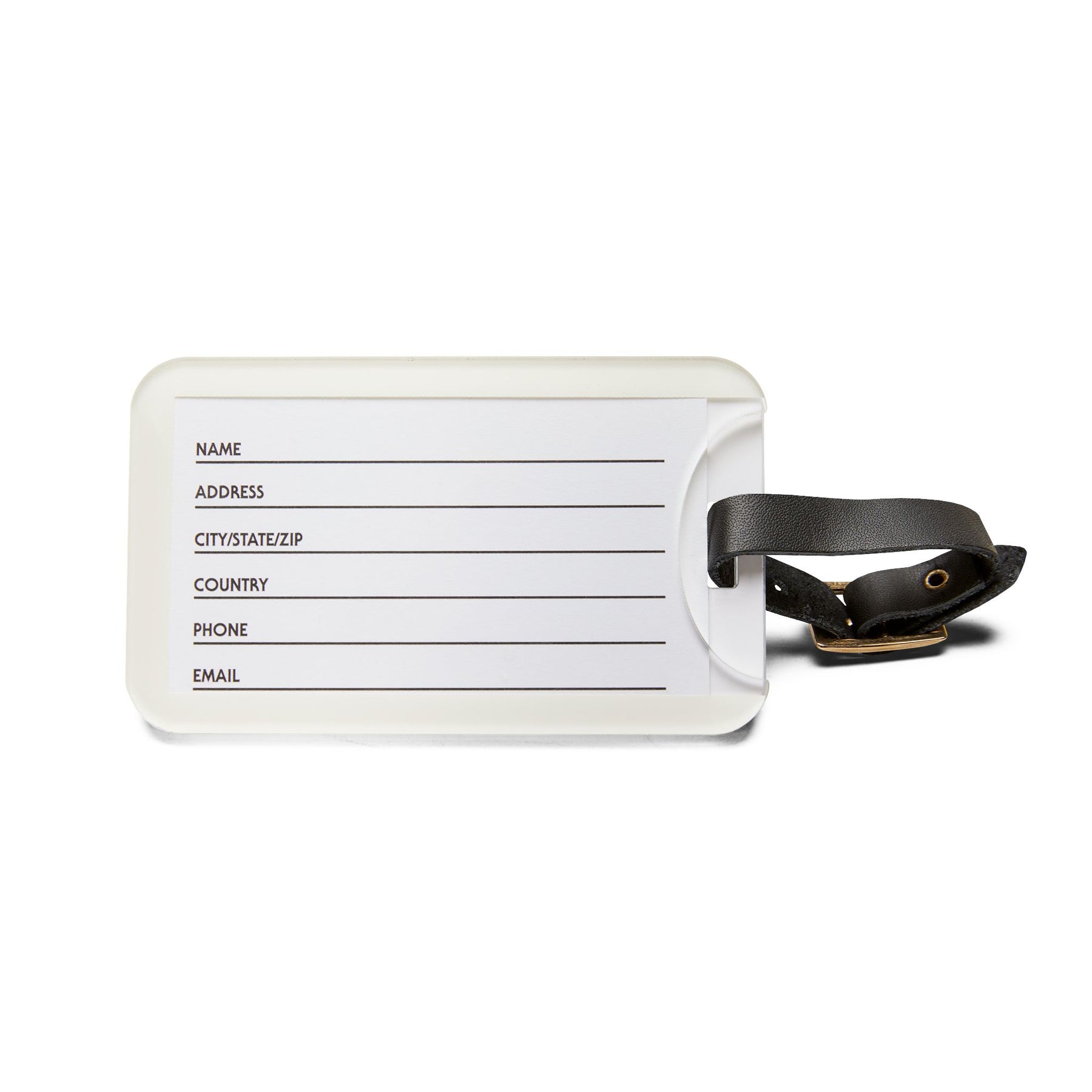 Royal Order of Jesters Luggage Tag - Purple Mirth With Black Leather Strap - Bricks Masons