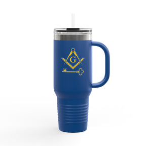 International Masons Ringneck Tumbler - Royal Blue Stainless Steel & Insulated - Bricks Masons
