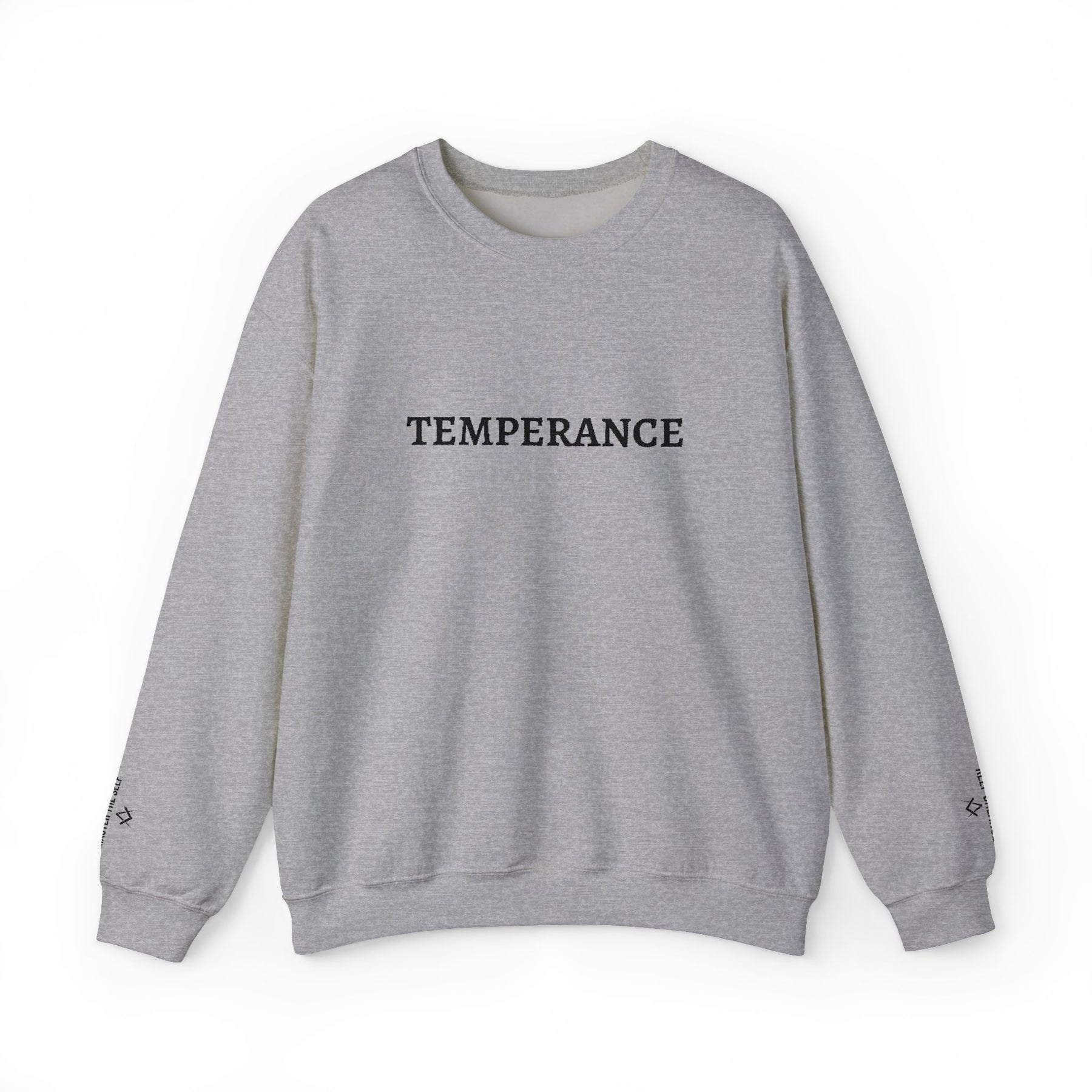 Entered Apprentice Blue Lodge Sweatshirt - Temperance Front & Sleeves Embroidery - Bricks Masons