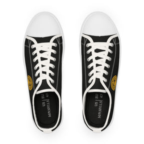 Royal Ark Mariner Sneaker - Low Top Sneaker Black & White Golden Emblem - Bricks Masons