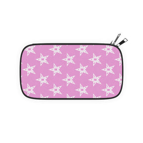 OES Passport Wallet - Pink With White Stars - Bricks Masons
