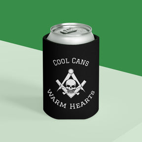 Widows Sons Can Cooler - White Skull & Bones With S&C On Black - Bricks Masons