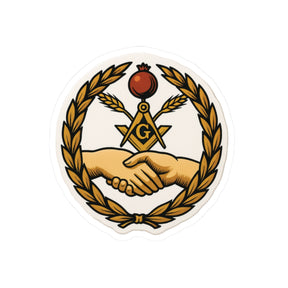 Master Mason Blue Lodge Sticker Decal - Kiss-Cut Colorful - Bricks Masons