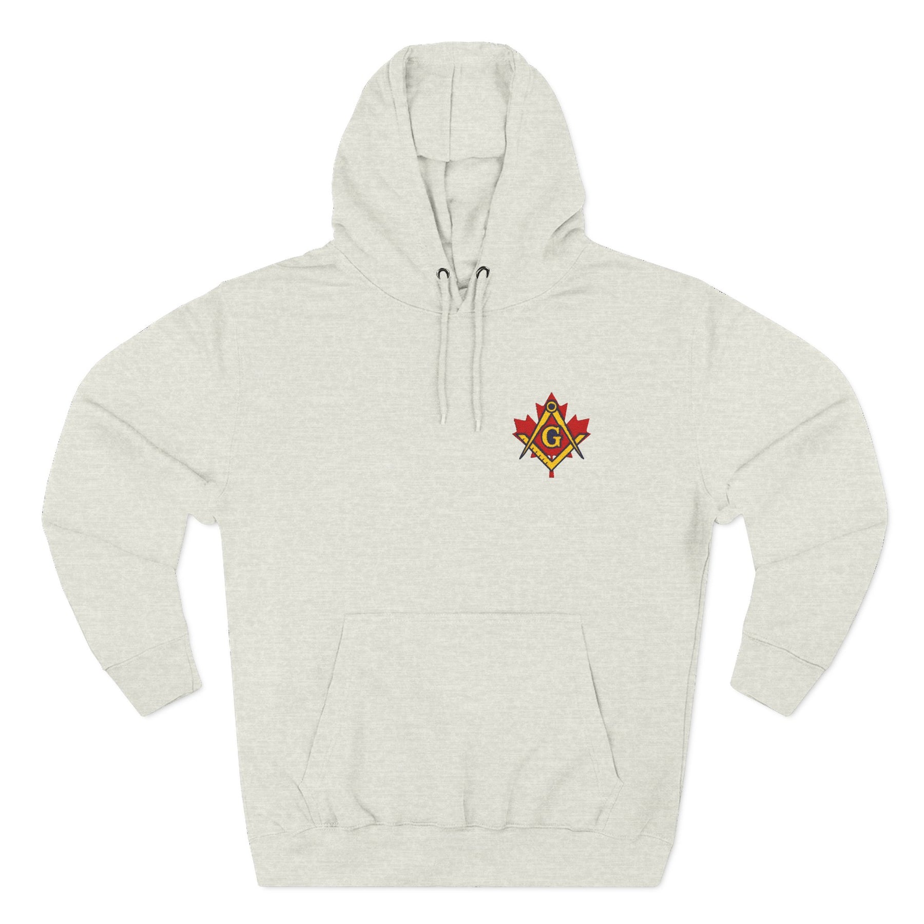 Master Mason Blue Lodge Canada Jurisdiction Hoodie - Three-Panel Fleece Front Motif - Bricks Masons