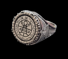 King Solomon's Signet Ring in Silver 1.5 cm 15 g Art 1579 - Bricks Masons