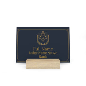 Master Mason Blue Lodge Plaque - S&C G with Pillars and Wreath with Personalization - Bricks Masons