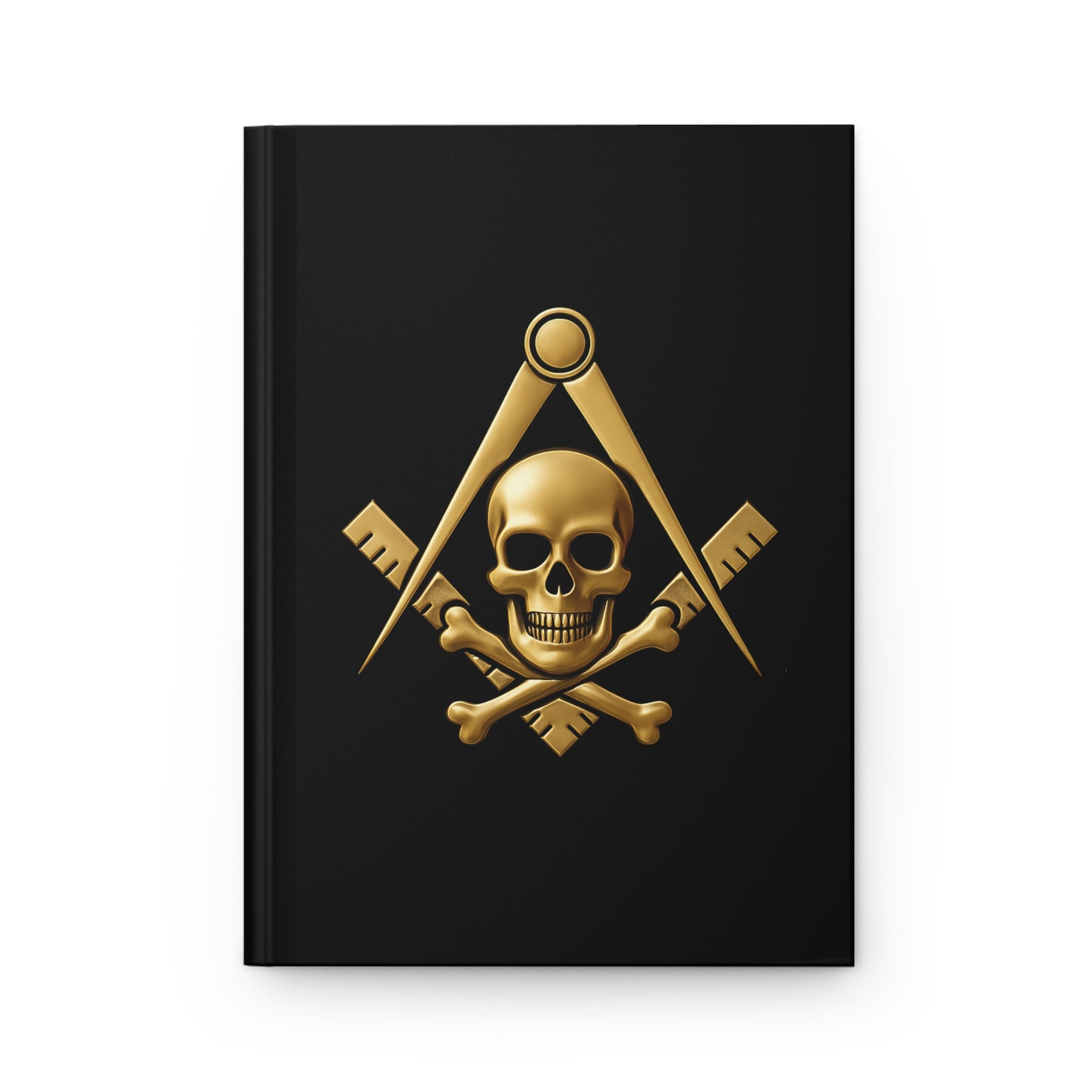 Widows Sons Journal - Black with Golden Square & Compass Skull & Bones - Bricks Masons