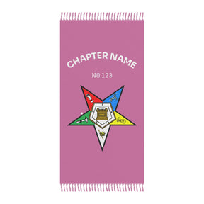 OES Towel - Pink Polyester Customizable Beach Cloth - Bricks Masons