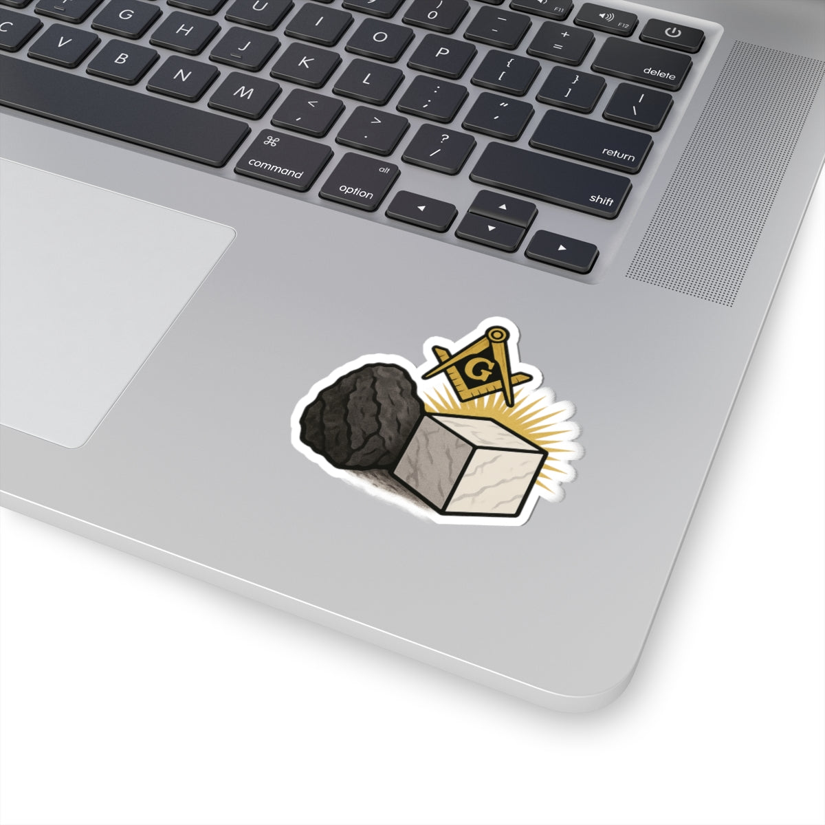 Master Mason Blue Lodge Sticker Decal - Kiss-Cut Rough Ashlar and Perfect Ashlar - Bricks Masons