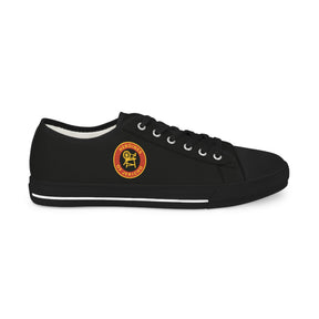 Heroines of Jericho Sneaker - Low Top Sneaker Black & White Colorful Emblem - Bricks Masons