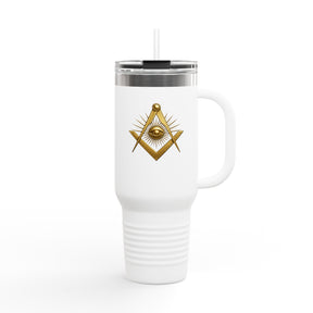 Master Mason Blue Lodge Ringneck Tumbler - Square & Compass with All-Seeing Eye