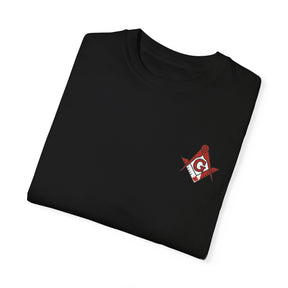 Master Mason Blue Lodge Canada Jurisdiction T-Shirt - Garment-Dyed Tee Various Colors - Bricks Masons