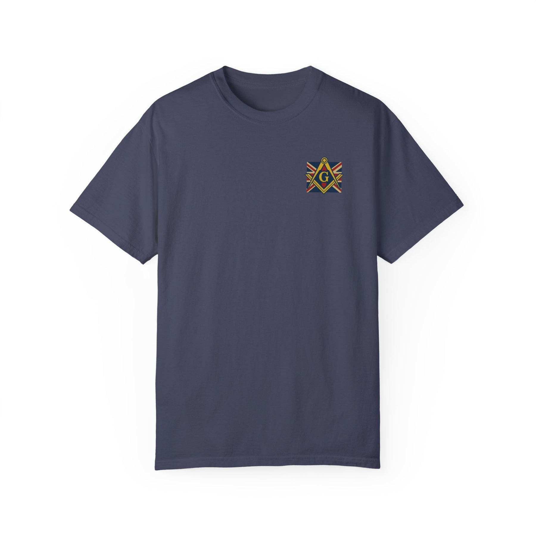 Master Mason Craft T-Shirt - United Kingdom Mason Garment-Dyed Tee - Bricks Masons