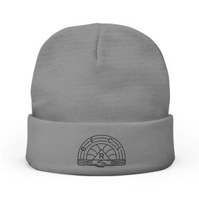 International Order of The Rainbow For Girls Beanie - Knit Embroidery Emblem - Bricks Masons