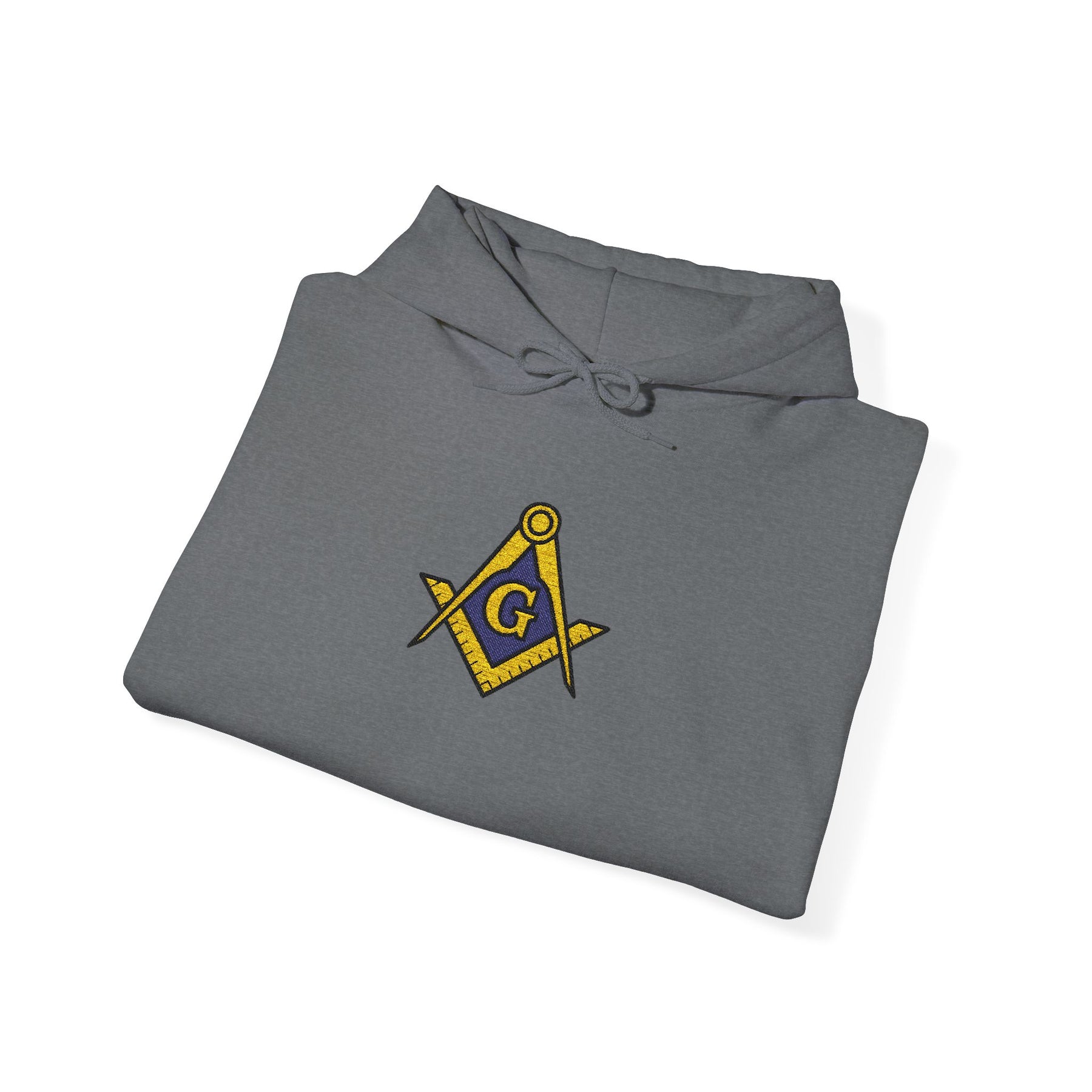 Master Mason Blue Lodge Hoodie - Soft Cotton Poly Blend Embroidered Detail - Bricks Masons