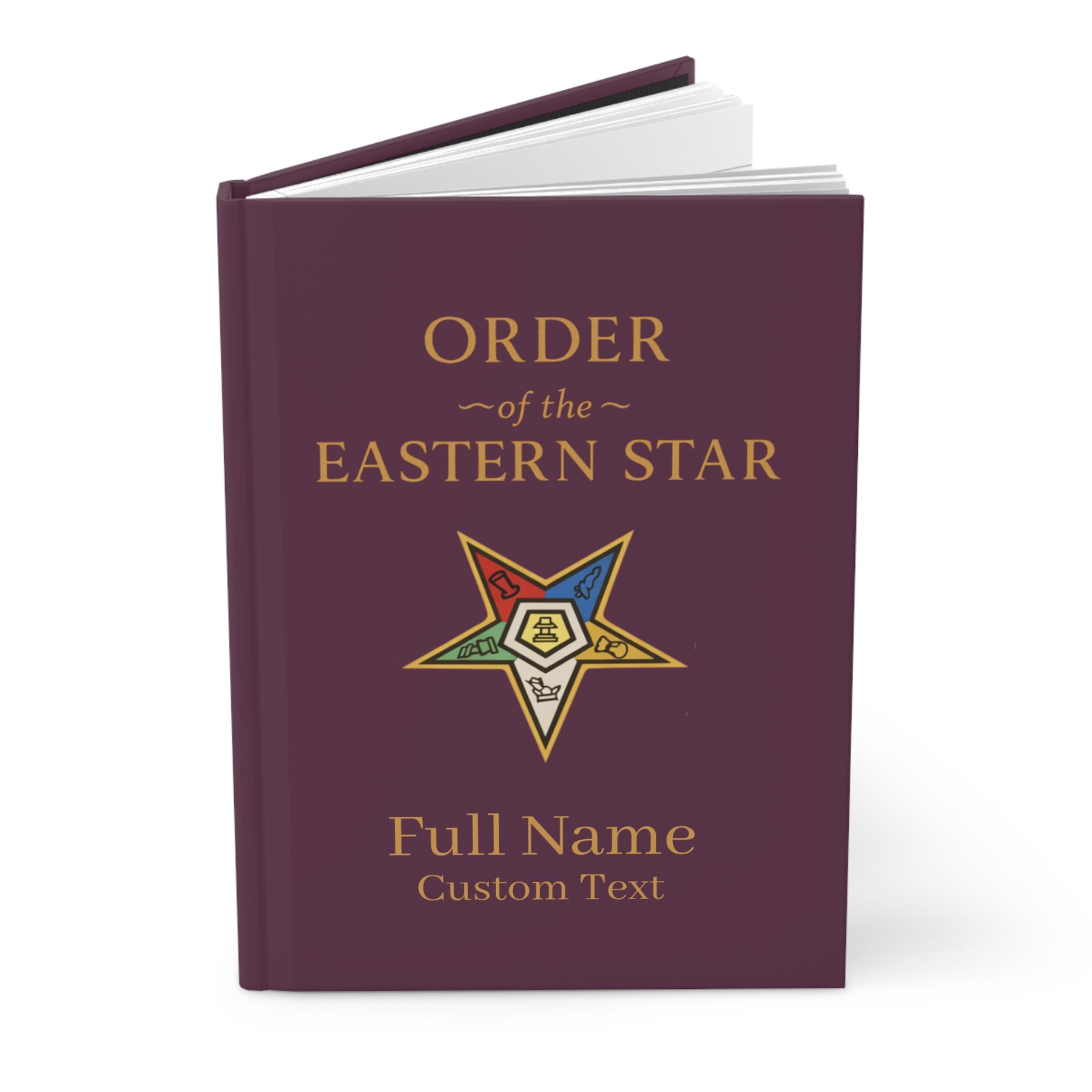 OES Journal - Colorful Eastern Star with Personalization - Bricks Masons