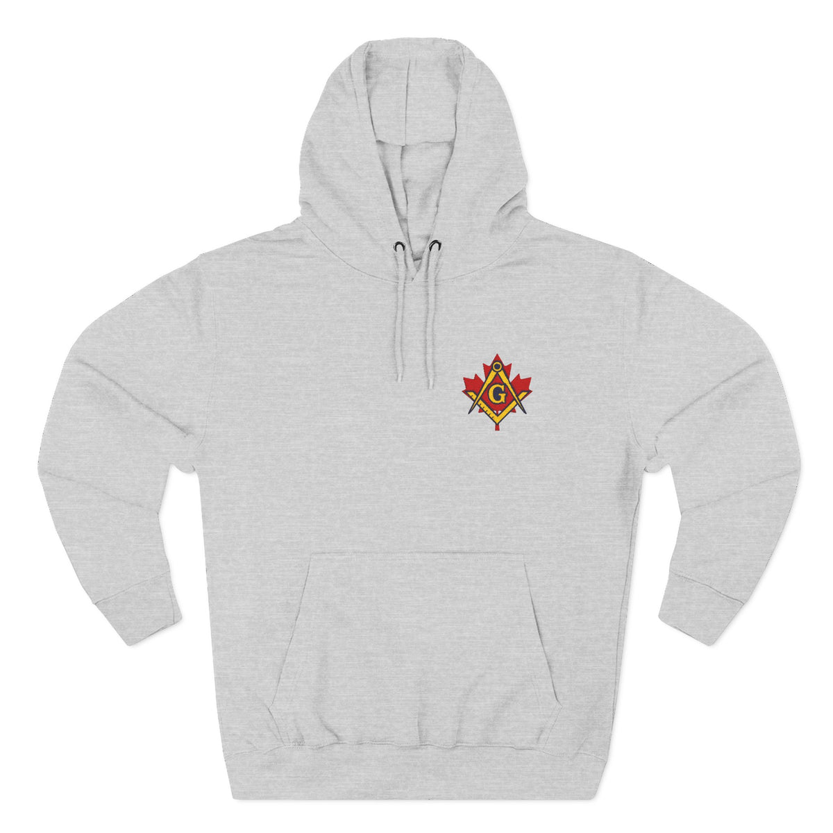 Master Mason Blue Lodge Canada Jurisdiction Hoodie - Three-Panel Fleece Front Motif - Bricks Masons