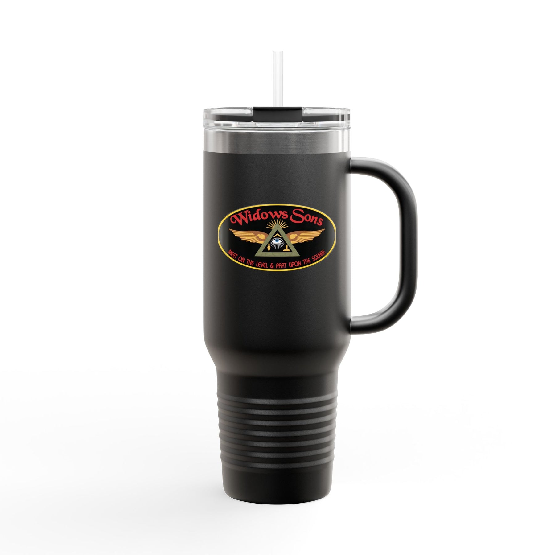 Widows Sons Ringneck Tumbler - Black Stainless Steel & Insulated - Bricks Masons