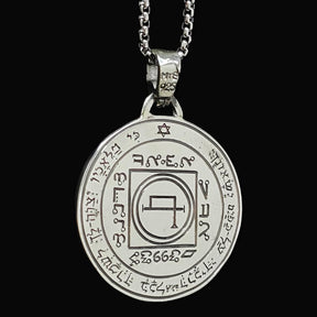 Solomon Pendant Third Pentacle consecrated to the Sun Silver 3 Cm 14 Gr Art 1732 - Bricks Masons