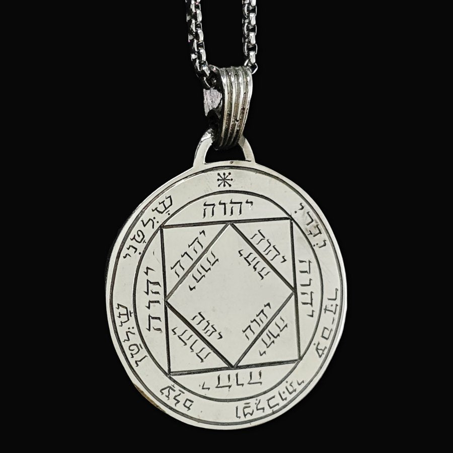Solomon Pendant Third Pentacle consecrated to the Sun Silver 3 Cm 14 Gr Art 1732 - Bricks Masons