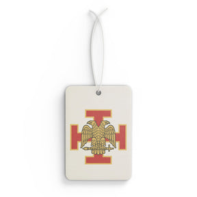 33rd Degree Scottish Rite Car Air Freshener - Red Cross with Double Headed Eagle - Bricks Masons