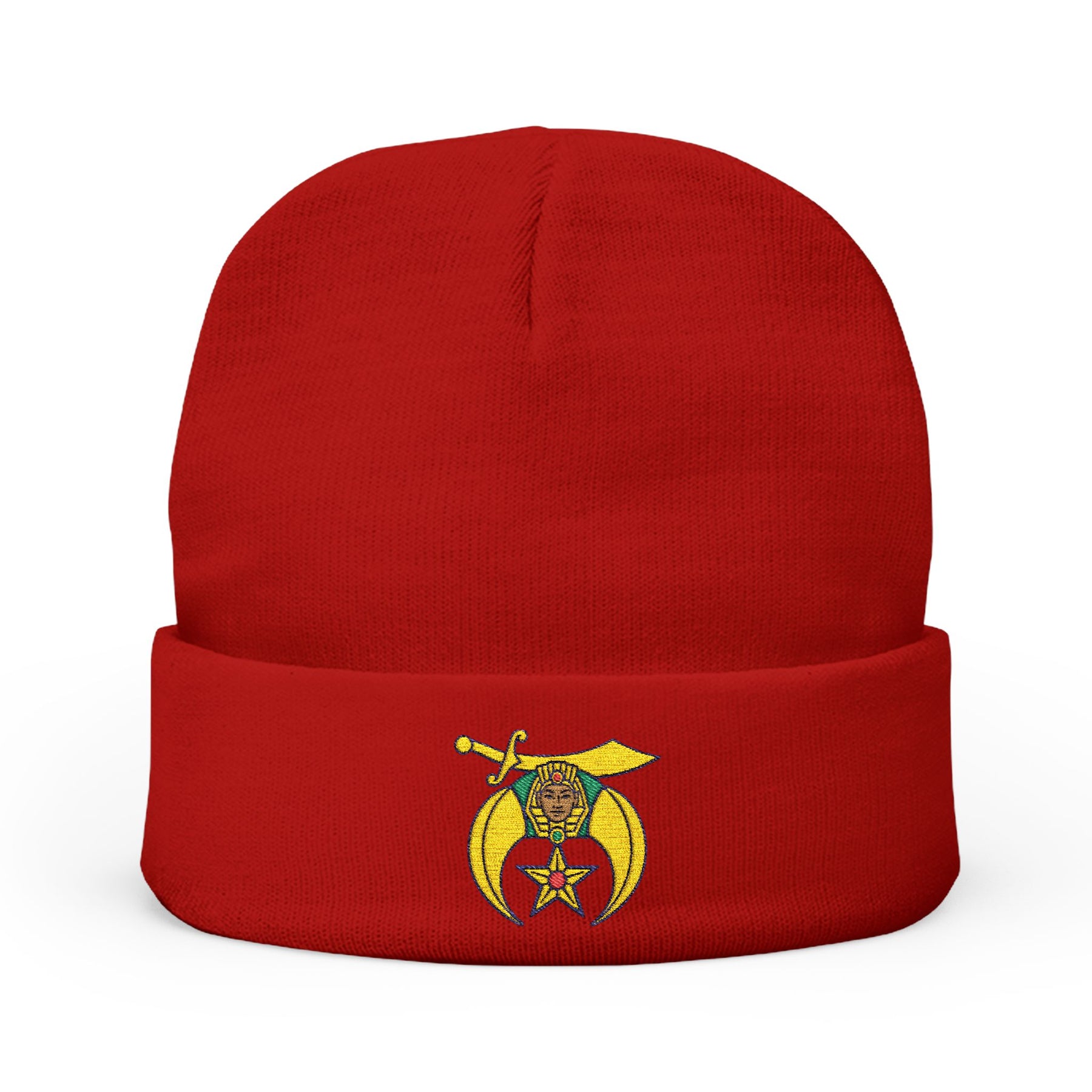 Daughters of Sphinx Beanie - Knit Embroidery Emblem - Bricks Masons