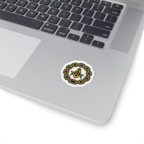 Master Mason Blue Lodge Sticker Decal - Kiss-Cut Colorful - Bricks Masons