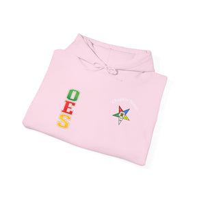 OES Hoodie - Colorful Eastern Star & Initials with Personalization - Bricks Masons