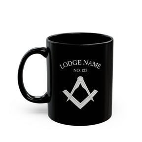 Master Mason Blue Lodge 11oz Black Mug - Bricks Masons