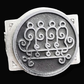 Demon Ring 9 KING PAIMON 72 Demons Lesser Key of Solomon Goetia In Silver 2.2 cm x 1.8 cm 18 Gr Art 1787 - Bricks Masons