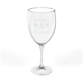Master Mason Blue Lodge Wine Glass - In Vino In Lodge with Square & Compass G