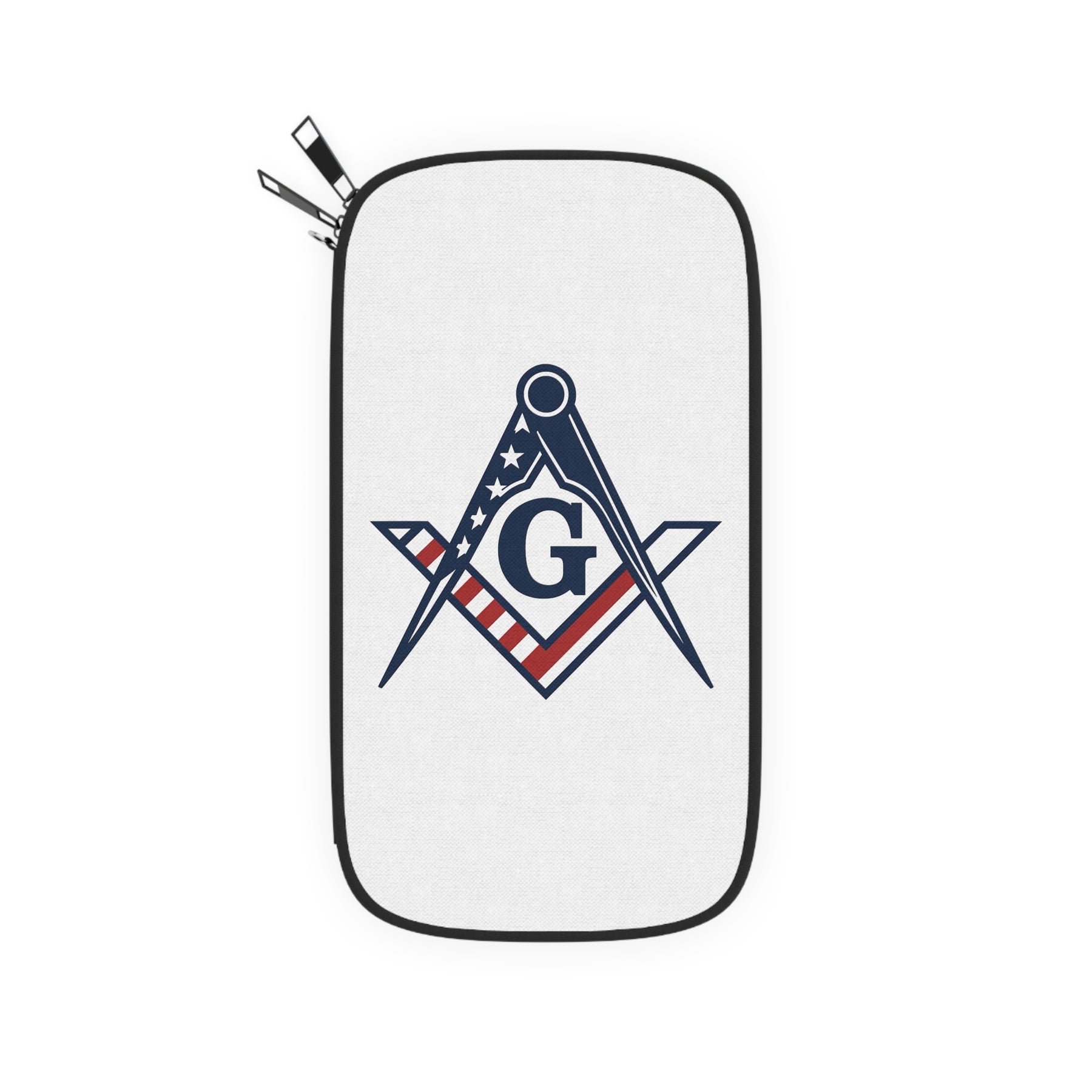 Master Mason Blue Lodge Passport Wallet - US Flag Square & Compass G - Bricks Masons