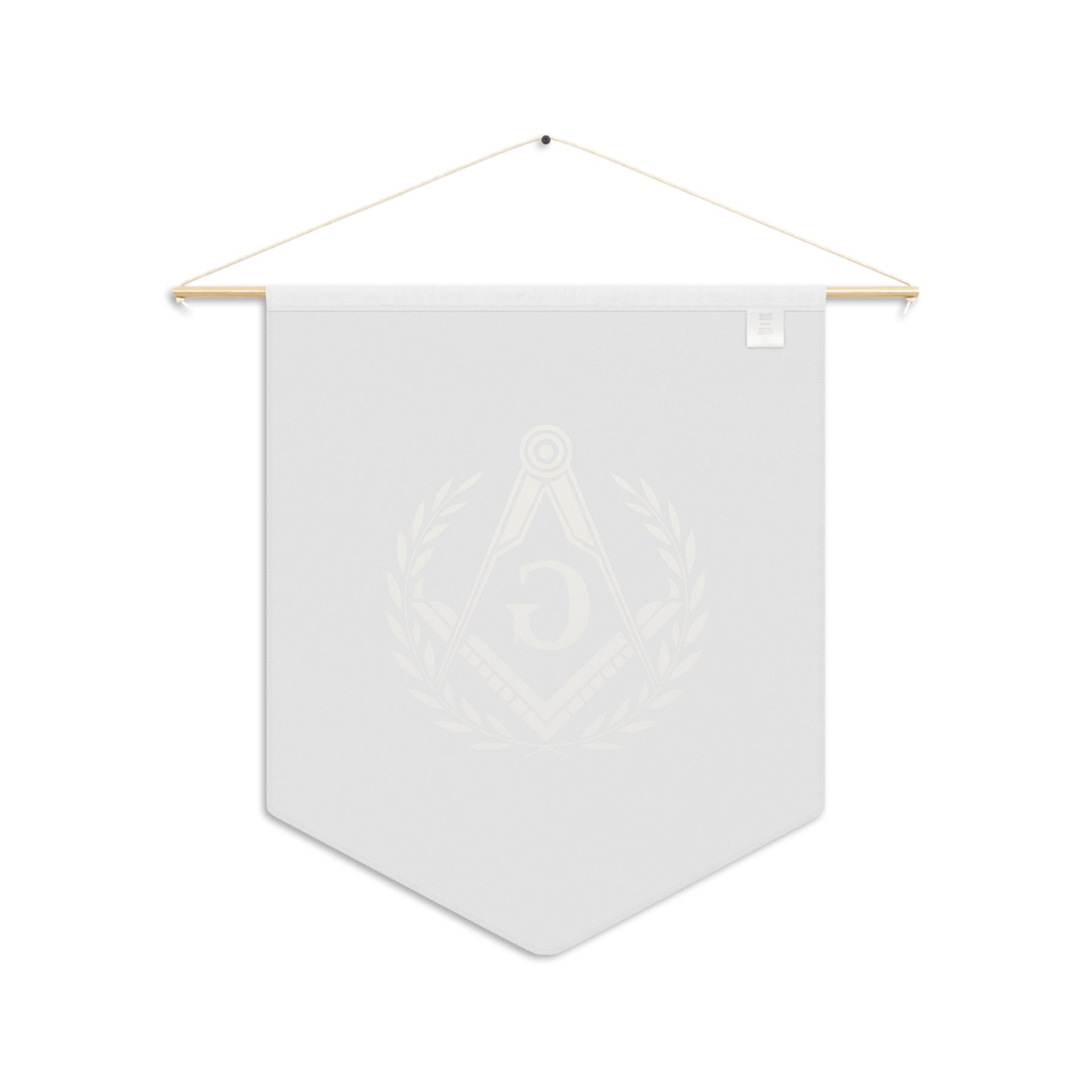 Master Mason Blue Lodge Pennant - Square & Compass G with Wreath - Bricks Masons