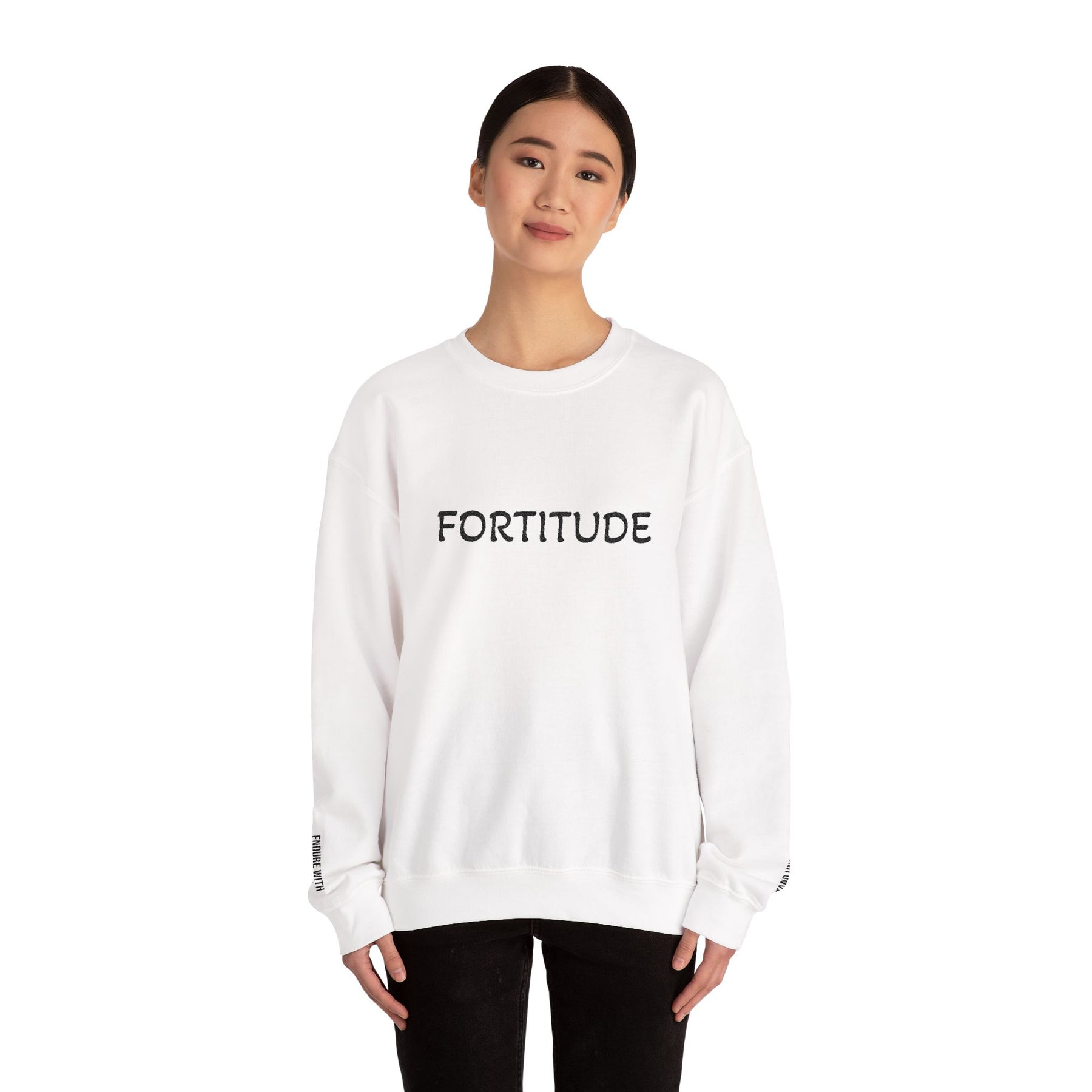 Entered Apprentice Blue Lodge Sweatshirt - Fortitude Front & Sleeves Embroidery - Bricks Masons
