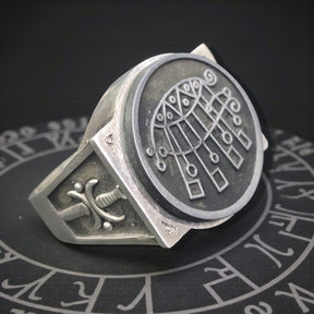 Ancient Israel Ring - Key of Solomon COUNT BIFRONS - Bricks Masons
