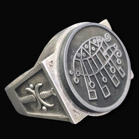 Ancient Israel Ring - Key of Solomon COUNT BIFRONS - Bricks Masons