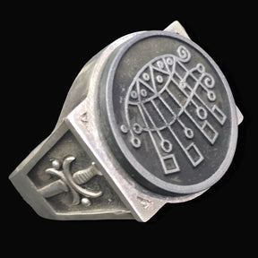 Ancient Israel Ring - Key of Solomon COUNT BIFRONS - Bricks Masons