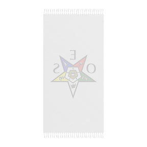 OES Towel - White Polyester With Colorful Star Beach Cloth - Bricks Masons