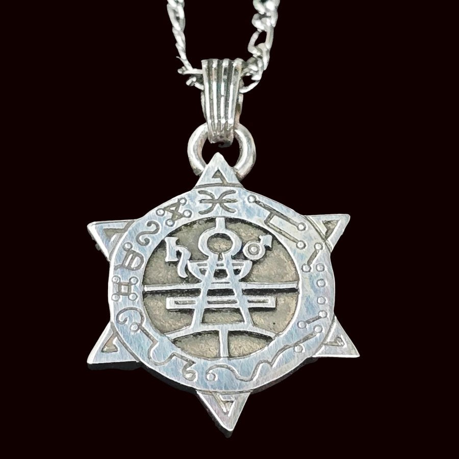 I commemorated Demon 26 DUKE BUNE and Secret Seal of Solomon 72 Demons Lesser Key of Solomon Goetia In Silver 3 x 2.5 cm 12 Gr Art 1885 - Bricks Masons