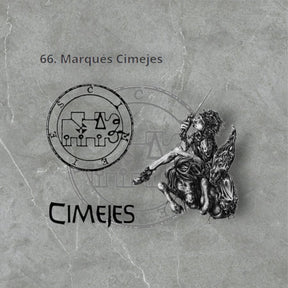 I wove the Demon 66 MARQUES CIMEJES and the Secret Seal of Solomon 72 Demons, Lesser Key of Solomon, Goetia. In Silver, 3 x 2.5 cm, 12 g. Art. 1925 - Bricks Masons