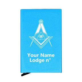 Master Mason Blue Lodge Credit Card Holder - Various Colors - Bricks Masons