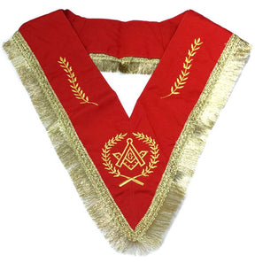 Master Mason Blue Lodge Regalia Set - Red & White with Fringe