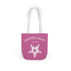 OES Tote Bag - Pink Polyester Custsomizable - Bricks Masons