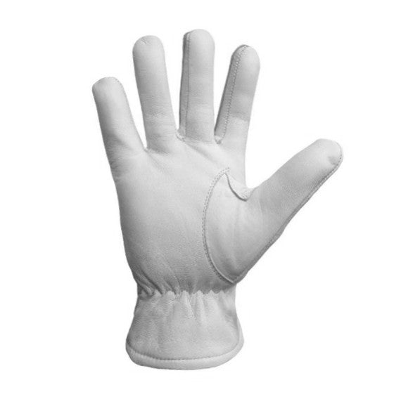 Past Grand Exalted Ruler Elks of the World Gloves - White Leather - Bricks Masons