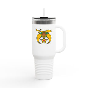 Daughters of Sphinx Ringneck Tumbler - White Stainless Steel & Insulated 40oz - Bricks Masons
