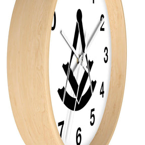 Past Master Blue Lodge Clock - Wooden Frame